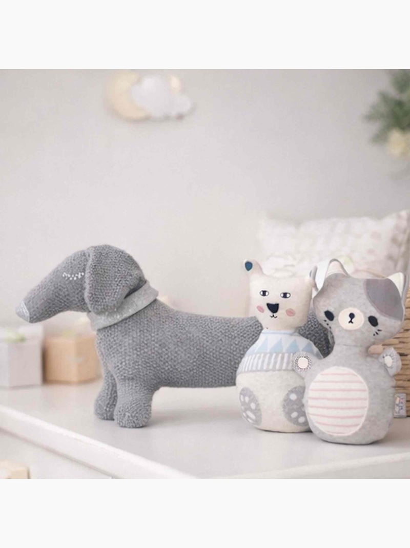 Peluche cane bassotto in cotone biologico | sevira kids | sevira kids Grigio - Kiabi