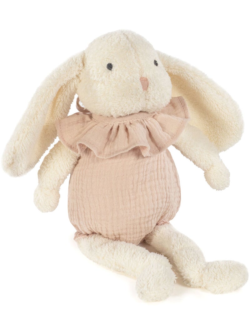 Peluche coniglietto in velluto e cotone | Walking Mum Arancione chiaro - Kiabi