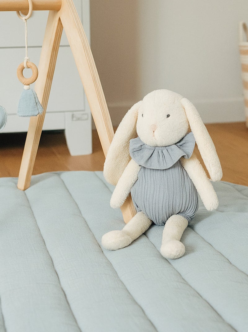 Peluche coniglietto in velluto e cotone | Walking Mum Grigio - Kiabi
