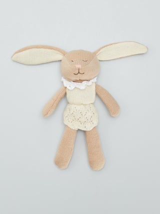 Peluche coniglio in maglia tricot
