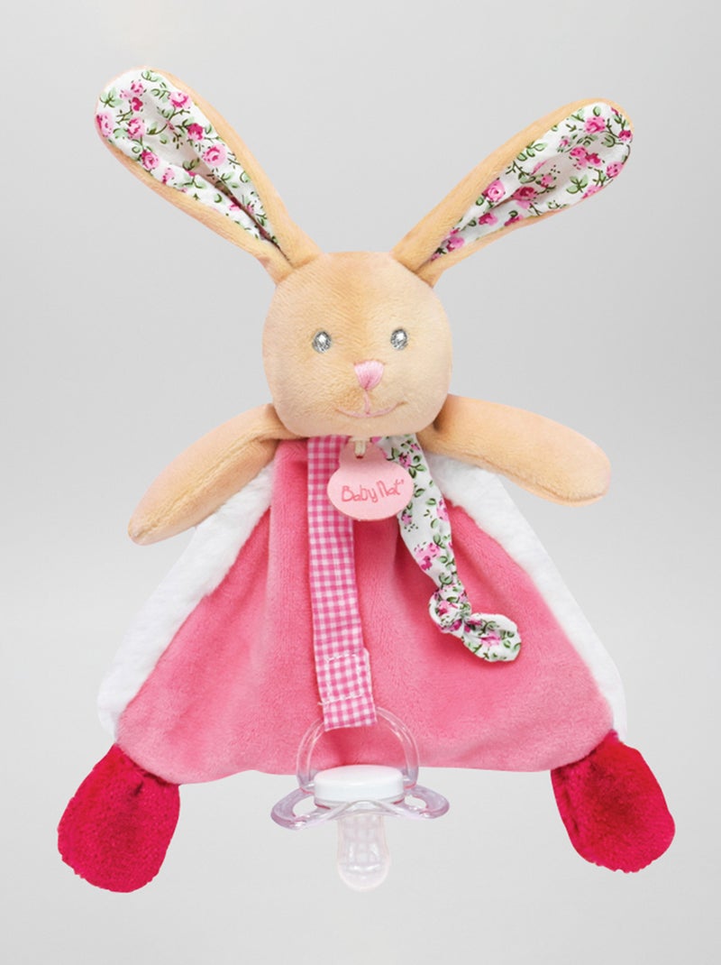 Peluche 'coniglio' per ciuccio rosa - Kiabi