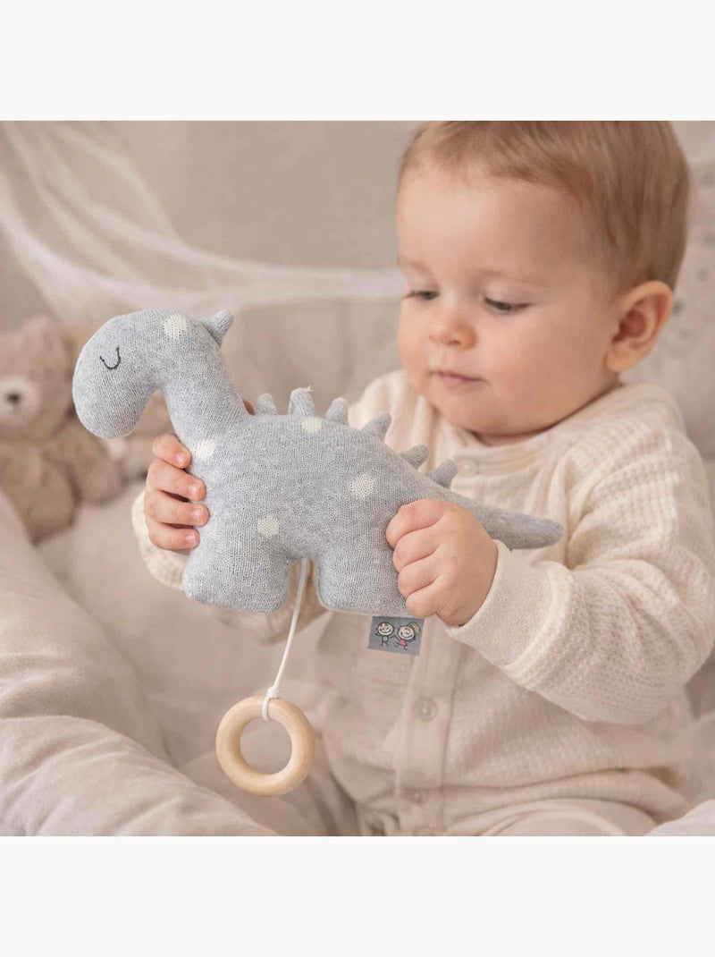 Peluche musicale dinosauro in cotone | sevira kids | sevira kids Grigio - Kiabi