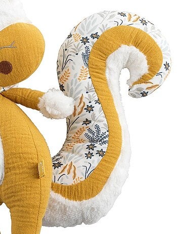 Peluche scoiattolo di velluto giallo - SAUTHON