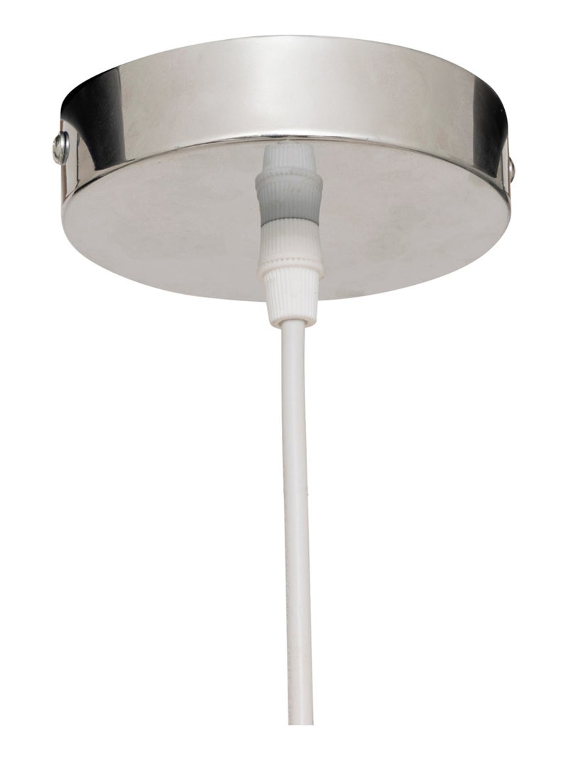 Pendente in metallo cromato con globo in vetro Argento - Kiabi