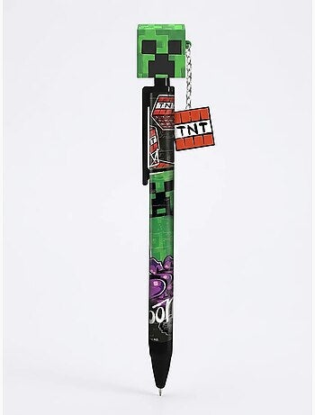 Penna con figurina 3d topper minecraft