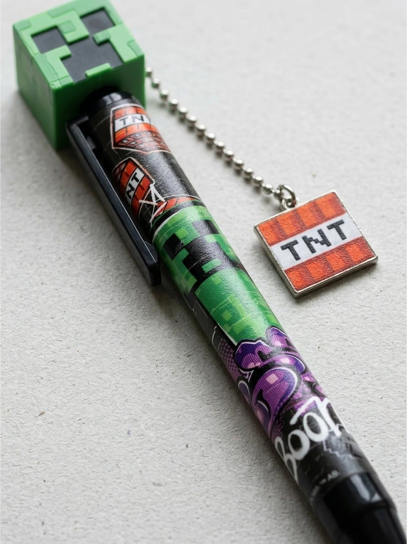 Penna con figurina 3d topper minecraft Multicolore - Kiabi