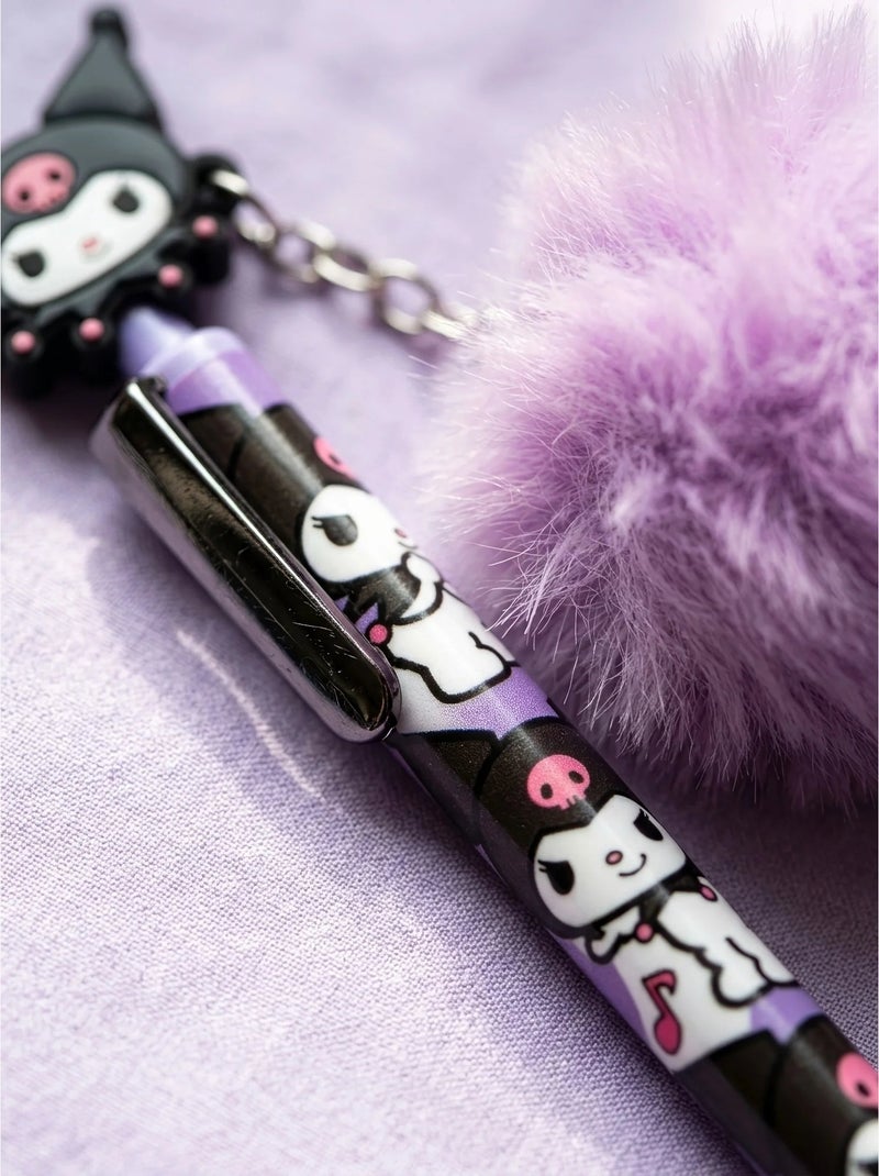 Penna con pompon e figurina kuromi sanrio Viola - Kiabi