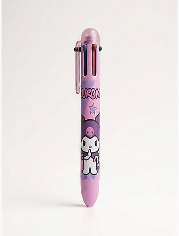 Penna kuromi 6 colori inchiostro multicolore a scatto sanrio