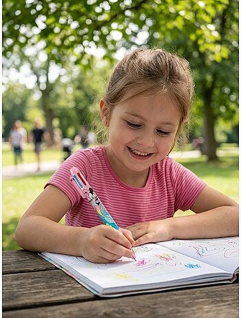 Penna retrattile 6 colori punta fine minnie mouse disney