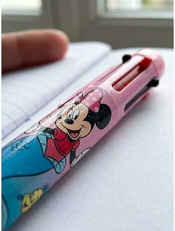 Penna retrattile 6 colori punta fine minnie mouse disney
