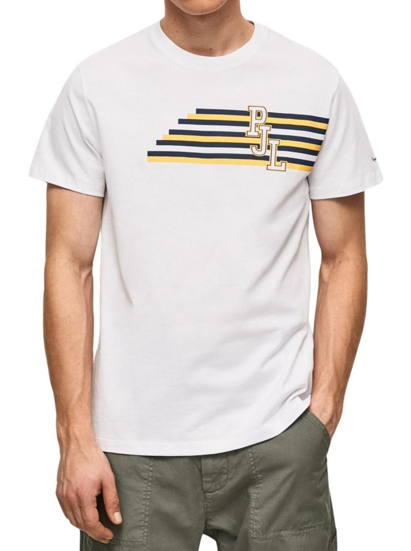 Pepe Jeans Maglietta A Strisce Uomo Bianco - Kiabi