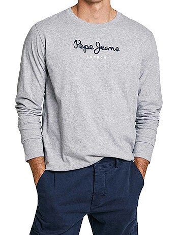 Pepe Jeans Maglietta Regolare Logo Manica Lunga Uomo