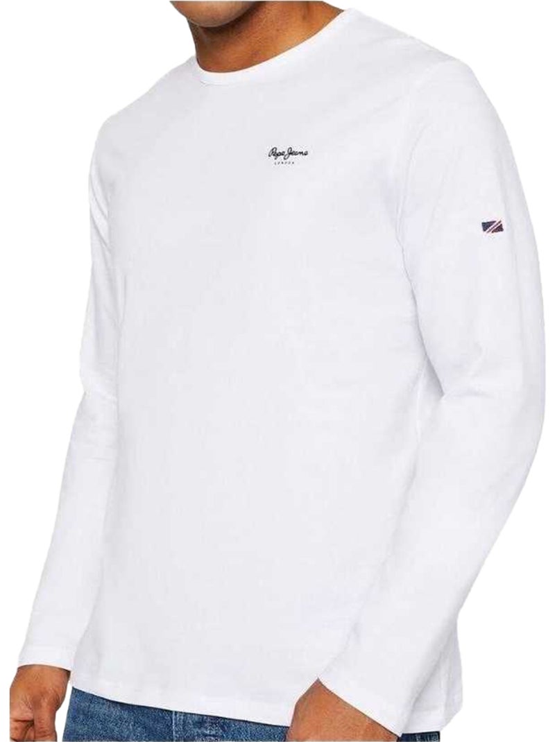 Pepe JeansMaglietta Aderente Manica Lunga Uomo Bianco - Kiabi
