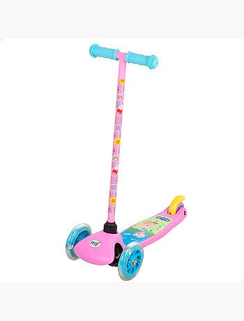 Peppa pig monopattino 55x23x68 cm 3 ruote max 20 kg con luci e freni