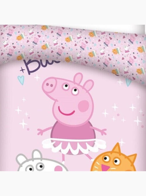 Peppa Pig, Parure letto bambino stampata reversibile 100% cotone, BALLERINE - Kiabi Peppa Pig, Parure letto bambino stampata reversibile 100% cotone, BALLERINE - Kiabi