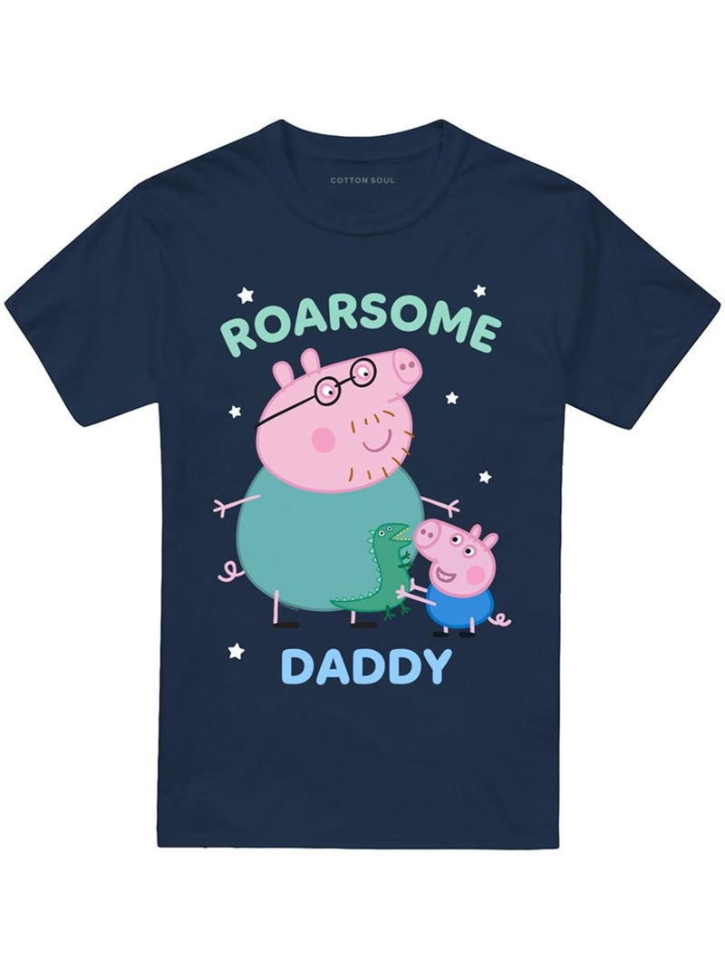 Peppa PigRoarsome Maglietta Papà Pig Adulto Unisex Blu marino - Kiabi