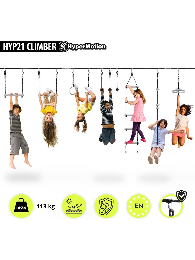 Percorso a Ostacoli Ninja HyperMotion - Slackline 15 m e 10 Accessori - Giardino Sportivo Blu - Kiabi