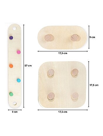 Percorso di equilibrio Montessori legno 14 pezzi Mamabrum