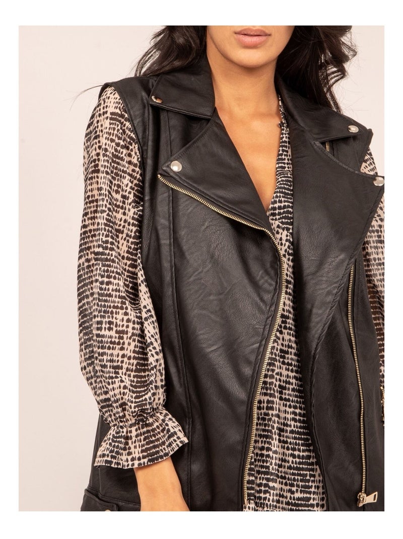 Perfecto in similpelle URSA Nero - Kiabi