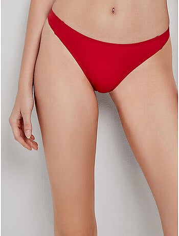 Perizoma bikini tessuto a tinta unita