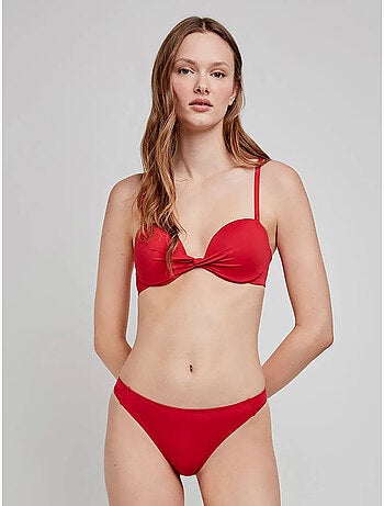 Perizoma bikini tessuto a tinta unita