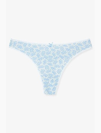 Perizoma con stampa foglie jungle deep penti