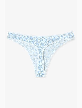 Perizoma con stampa foglie jungle deep penti