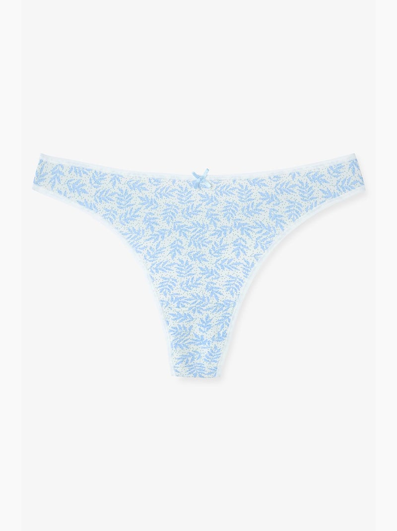 Perizoma con stampa foglie jungle deep penti Blu cielo - Kiabi