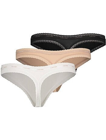 Perizoma donna calvin klein jeans - set 3 pezzi