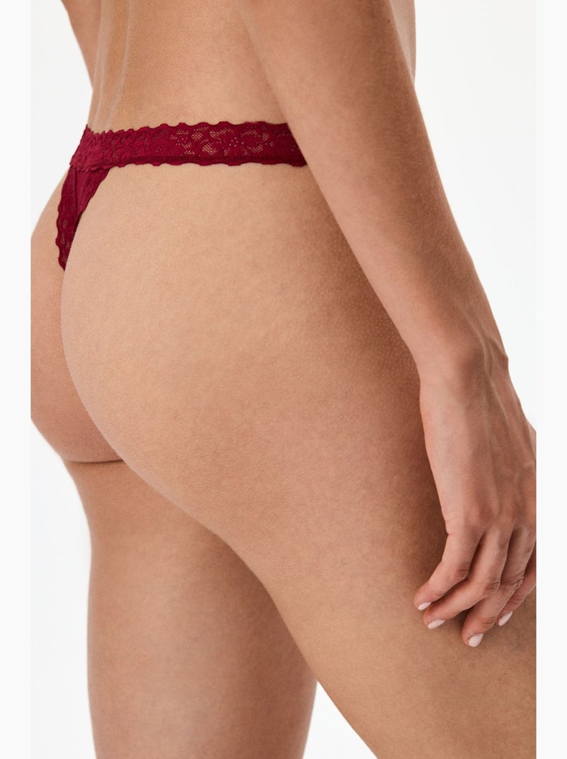 Perizoma donna comodo in cotone penti Rosso bordeaux - Kiabi