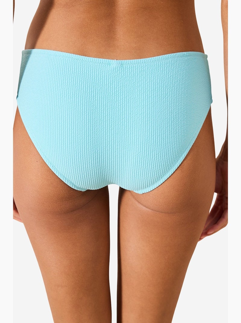 Perla slip bikini testurizzato penti Blu cielo - Kiabi