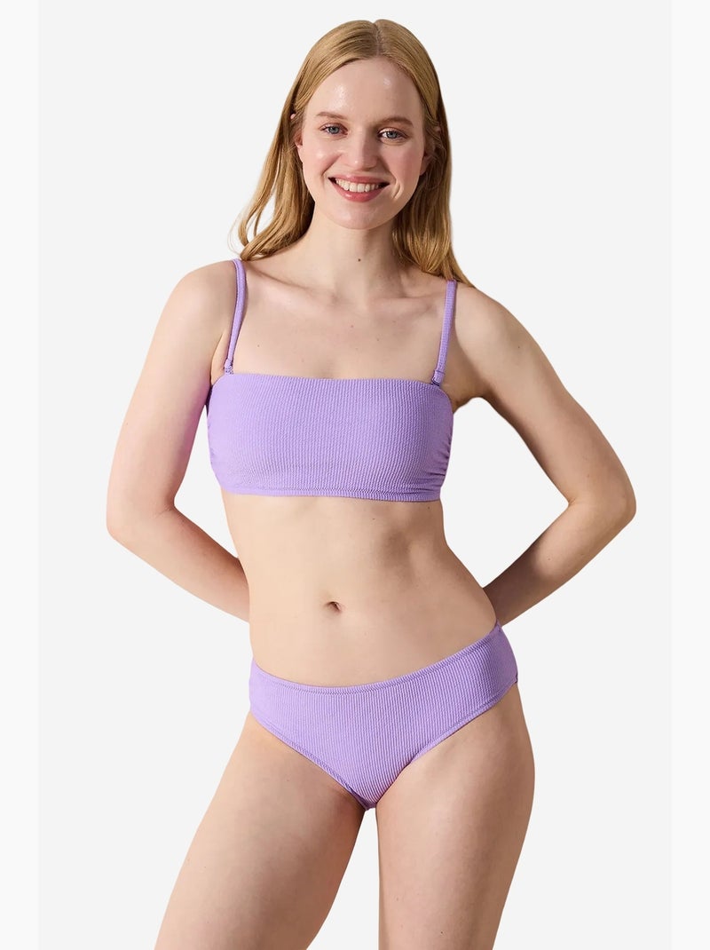 Perla slip bikini testurizzato penti Lavanda - Kiabi