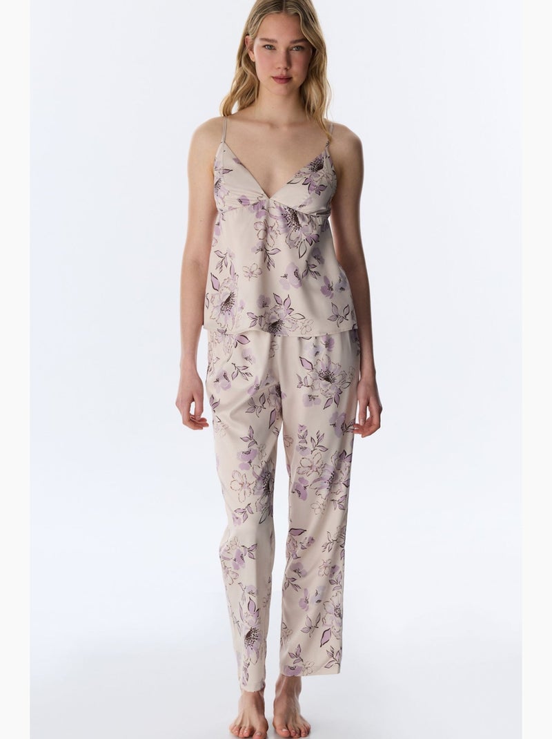 Petal pantaloni del pigiama in raso penti Beige naturale - Kiabi