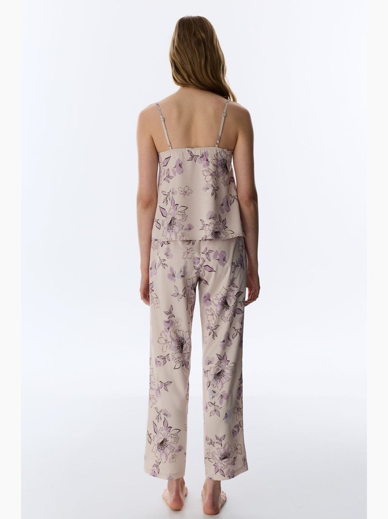 Petal pantaloni del pigiama in raso penti Beige naturale - Kiabi