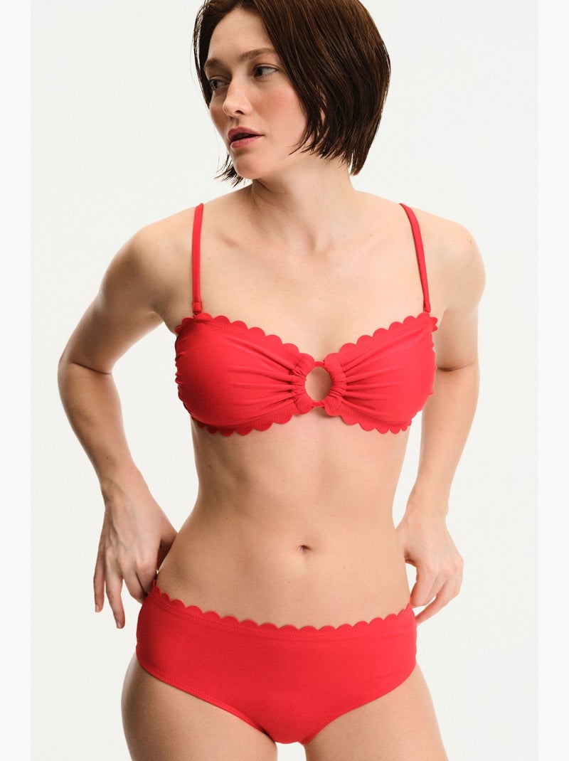 Peyton slip bikini a vita media penti Rosso - Kiabi