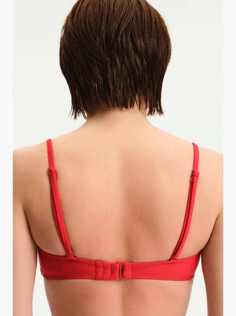 Peyton top bikini senza spalline penti Rosso - Kiabi