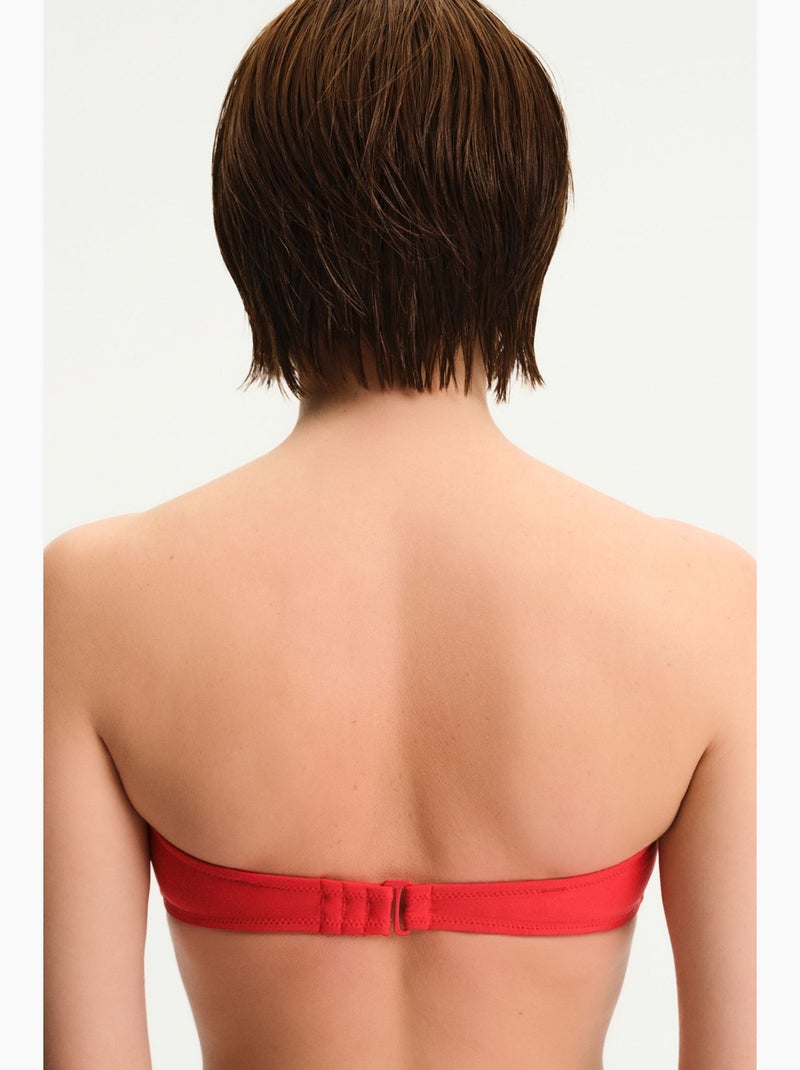Peyton top bikini senza spalline penti Rosso - Kiabi