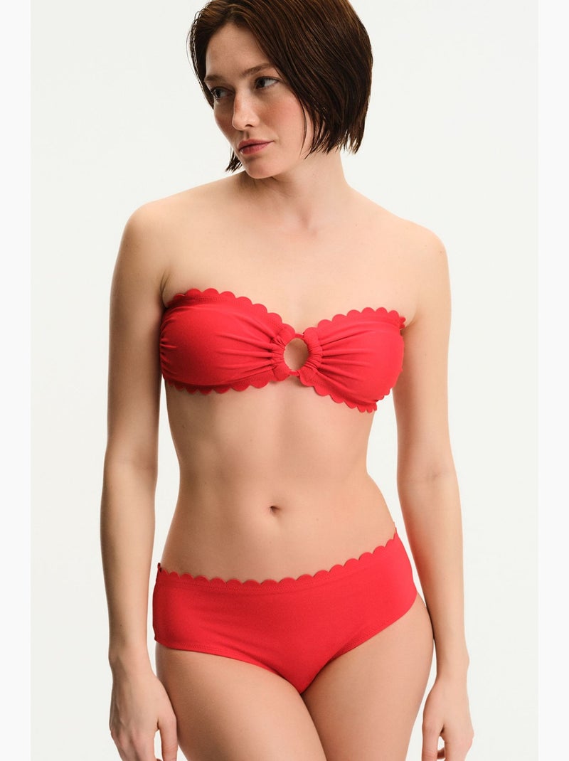 Peyton top bikini senza spalline penti Rosso - Kiabi