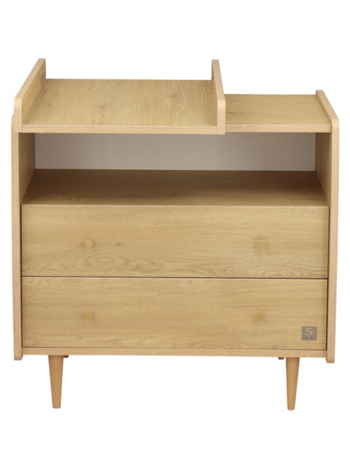 Piano di cambio scorrevole per cassettiera a 2 cassetti, arredamento in rovere - SAUTHON - Kiabi Piano di cambio scorrevole per cassettiera a 2 cassetti, arredamento in rovere - SAUTHON - Kiabi