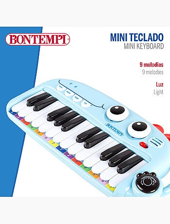 Pianoforte giocattolo per bambini a 24 tasti con effetti luminosi e sonori bontempi