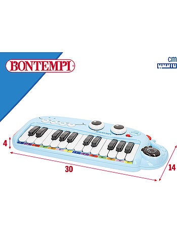 Pianoforte giocattolo per bambini a 24 tasti con effetti luminosi e sonori bontempi