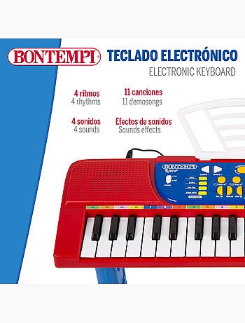 Pianoforte per bambini con microfono e sgabello bontempi