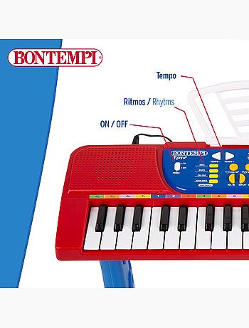 Pianoforte per bambini con microfono e sgabello bontempi