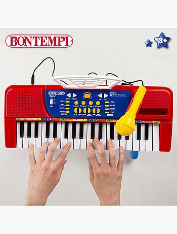 Pianoforte per bambini con microfono e sgabello bontempi
