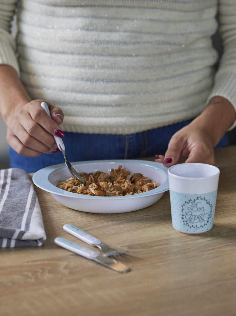 Piattino in melammina motivo foresta Thermobaby 360 ml per i primi pasti Bianco - Kiabi