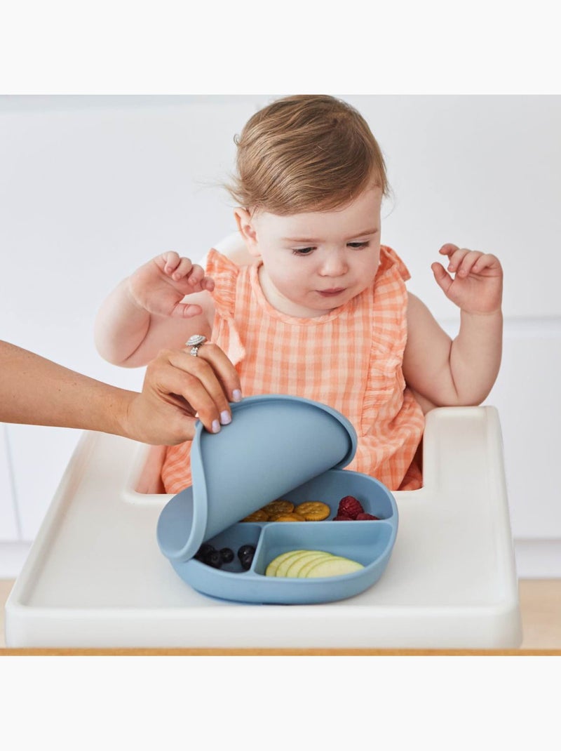 Piatto bebe in silicone con ventosa e coperchio | b.box | b.box Blu - Kiabi