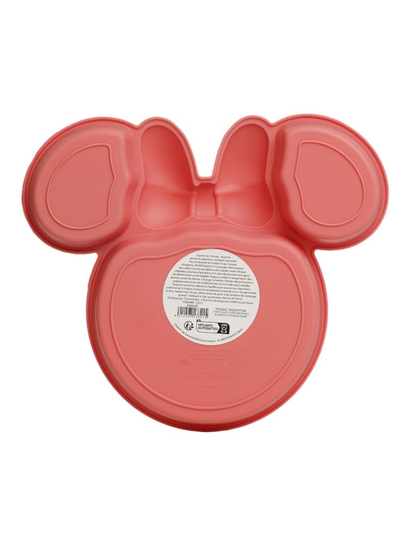 Piatto compartimentato Disney Baby Minnie silhouette in PP senza BPA 23,5 cm Rosa - Kiabi