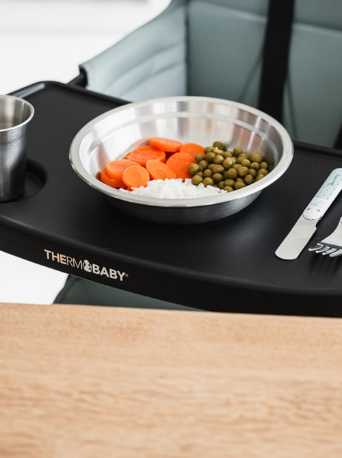 Piatto fondo in acciaio inox Thermobaby senza BPA 18 x 23 x 4 cm - Kiabi
