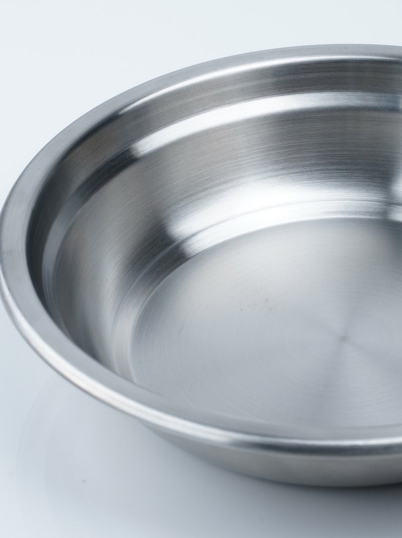 Piatto fondo in acciaio inox Thermobaby senza BPA 18 x 23 x 4 cm Grigio - Kiabi