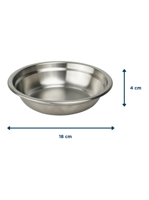 Piatto fondo in acciaio inox Thermobaby senza BPA 18 x 23 x 4 cm - Kiabi